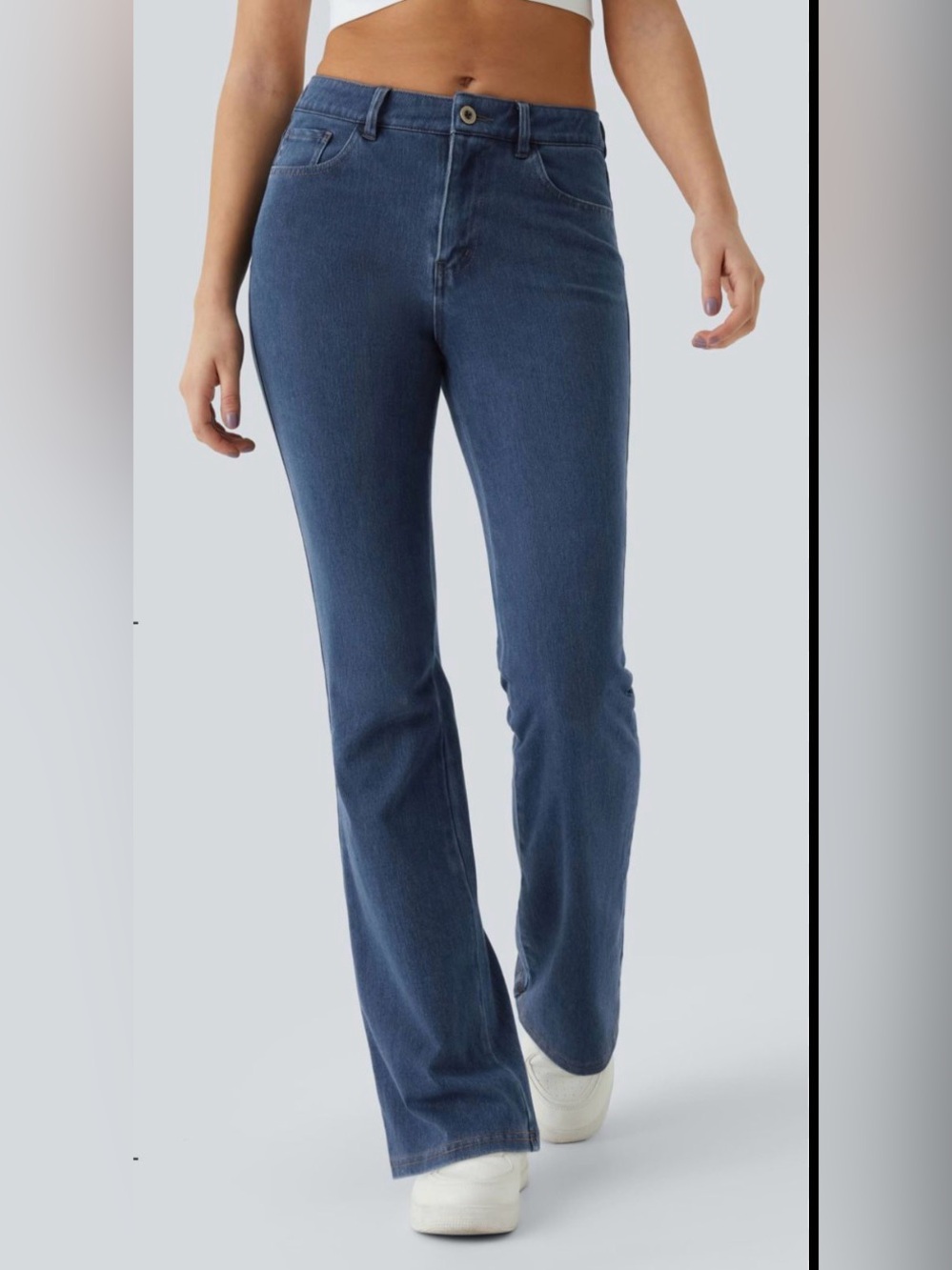 HALARA FLEX Flare denim leggings Dark Blue